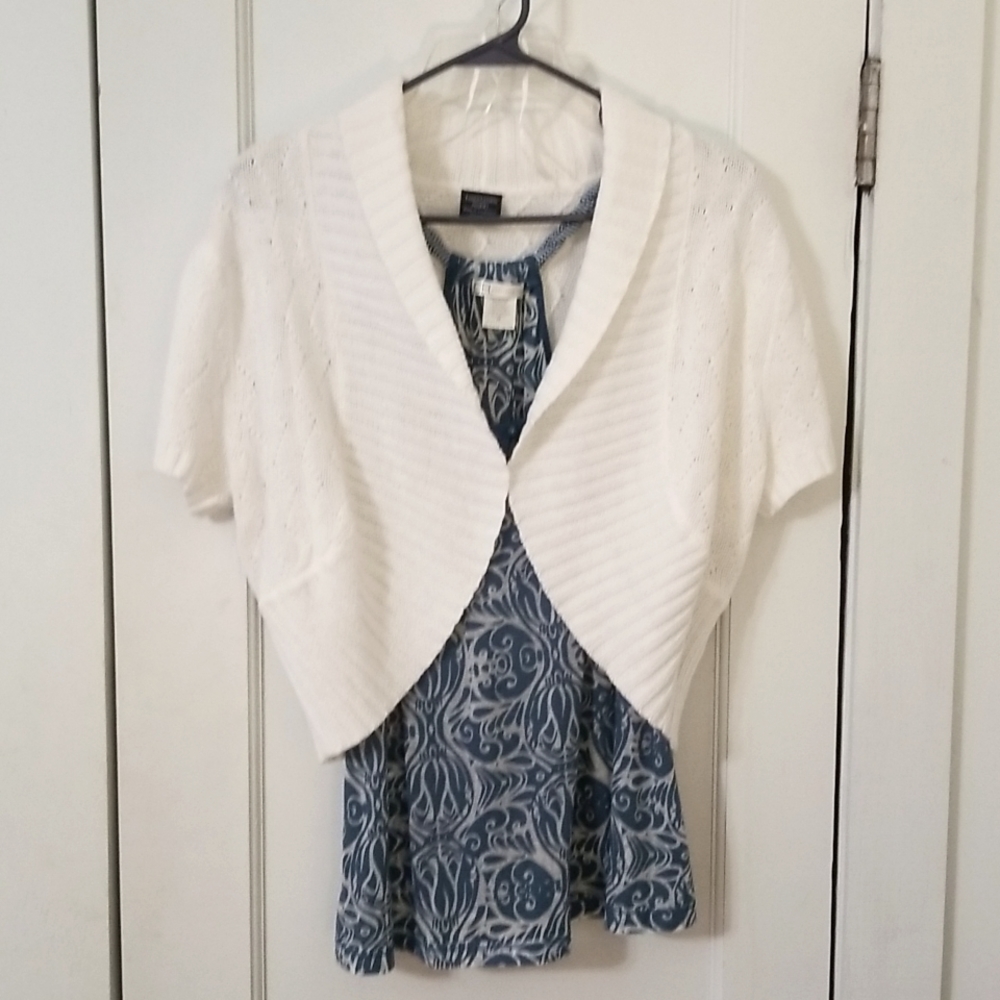 Women's Faded Glory NWOT cropped knitted sweater size 1x(16w)